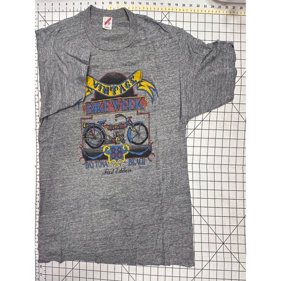 Motorcycle Vintage Bike Week 1988 T Shirt XXL 80s Daytona Beach Distressed - Picture 5 of 7